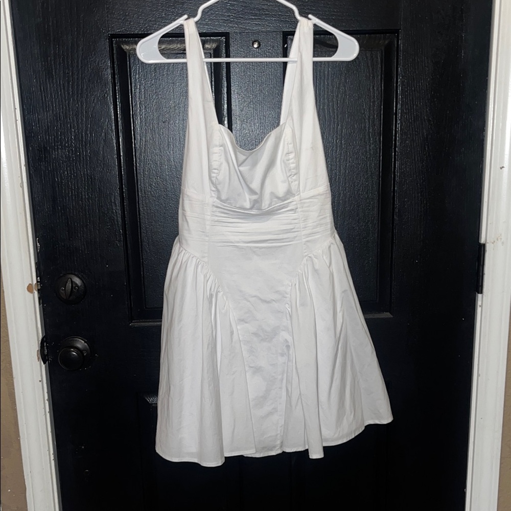 Crystal Doll White Sleeveless graduation Dress